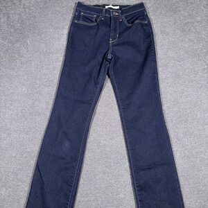 Levi's 724 Jeans Womens Size 27 Dark Wash High Rise Straight Pockets Casual Boho